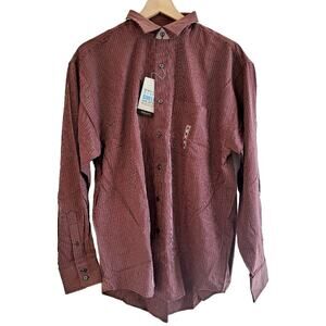 VanHeusen Stain Shield Long Sleeve Striped Button Up Shirt